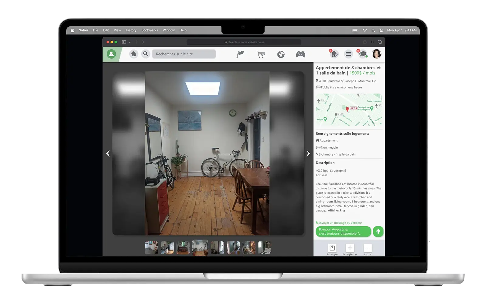 Social network website interface prop designed for the show